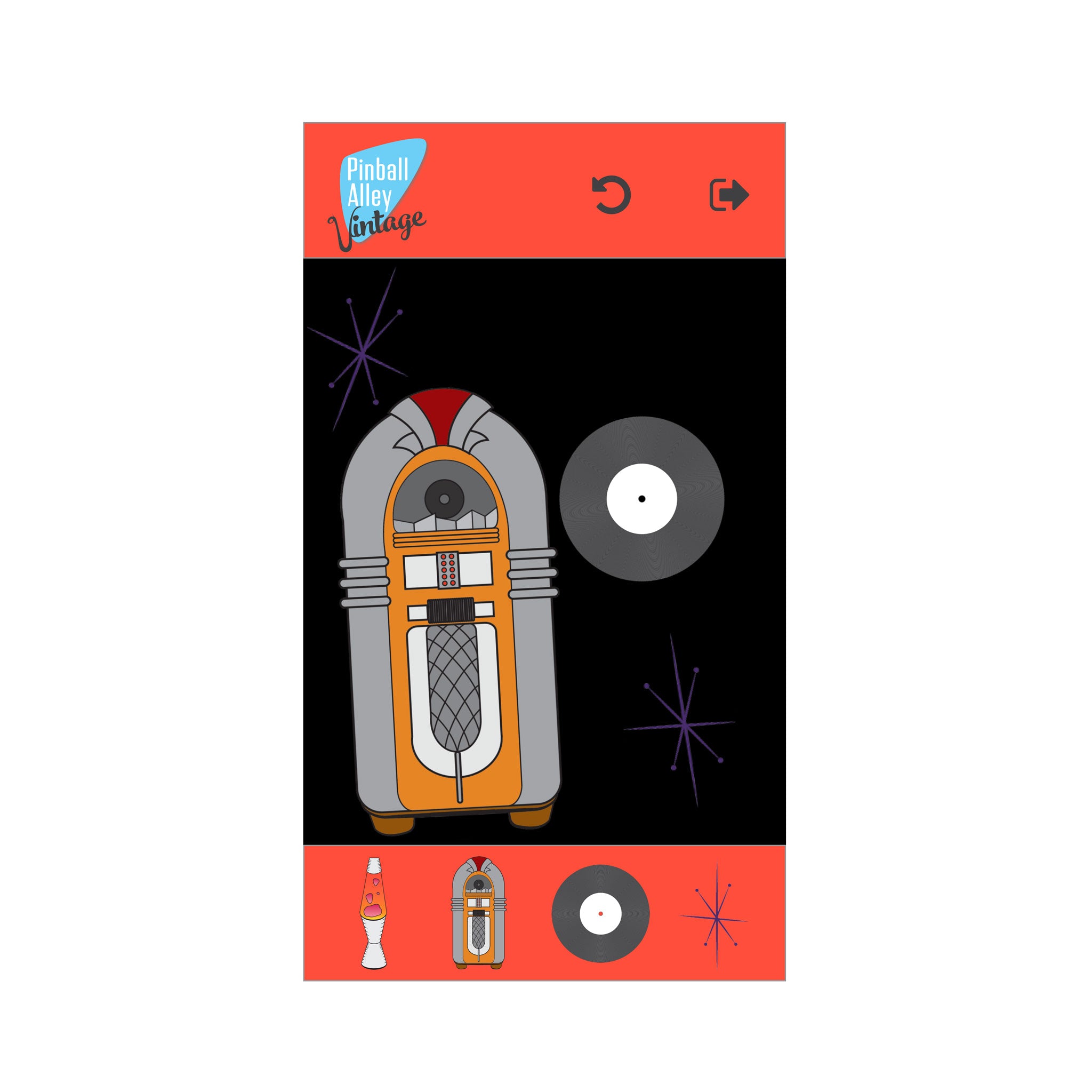 App mockup; retro elements for photo filters