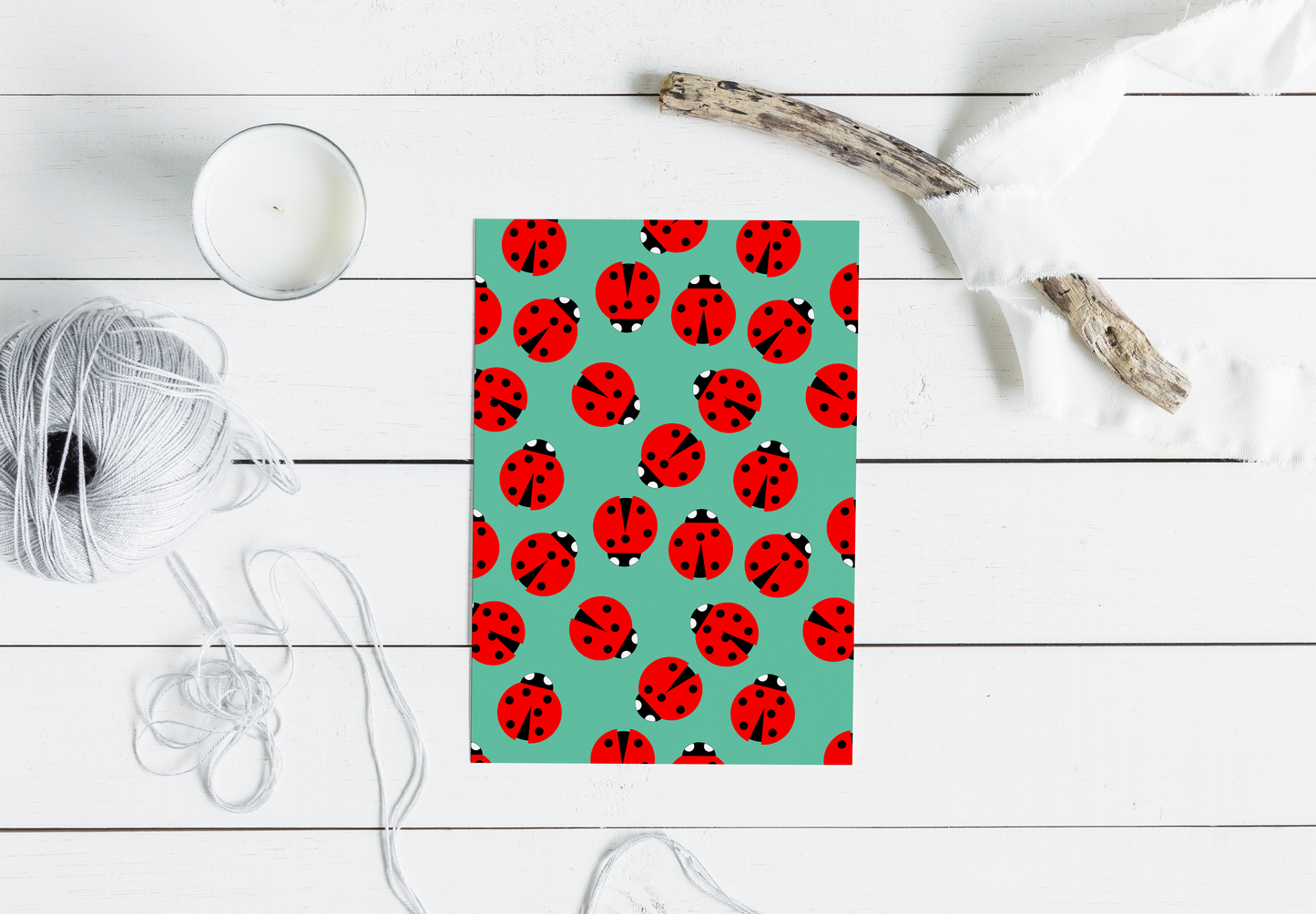 Fly away home - Ladybugs – Pack of 10 folded cards (no envelopes)