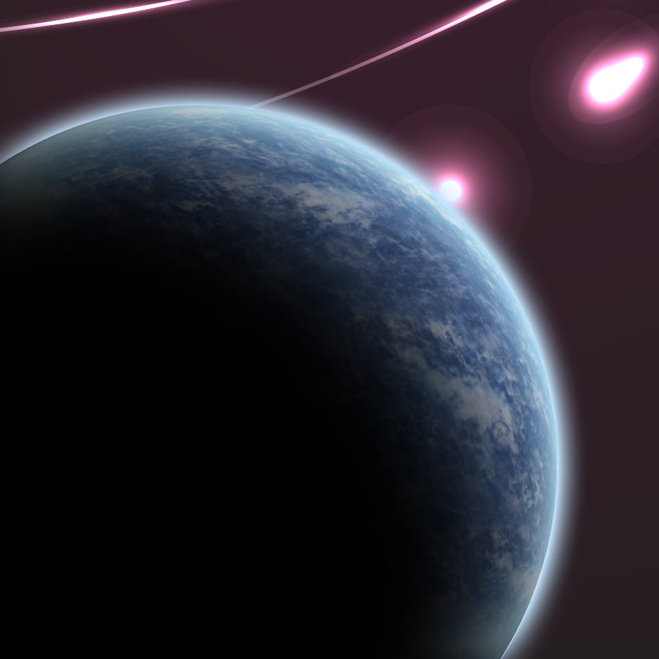 Close-up of planet in space detail.