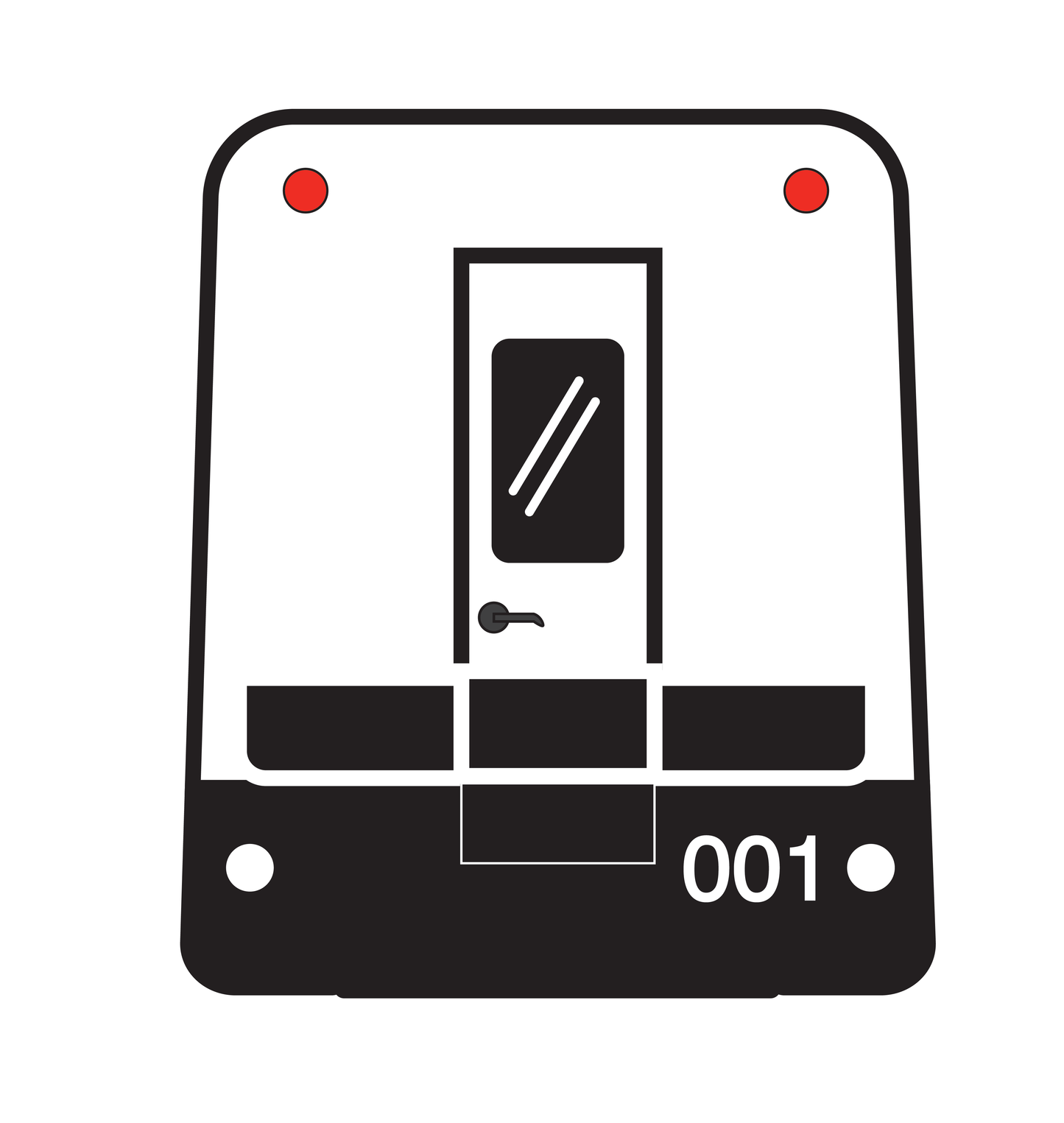 Simplified SkyTrain illustration for playing card suit.