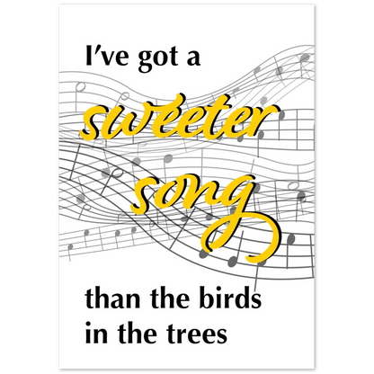 Sweet Song – Premium Matte Paper Poster